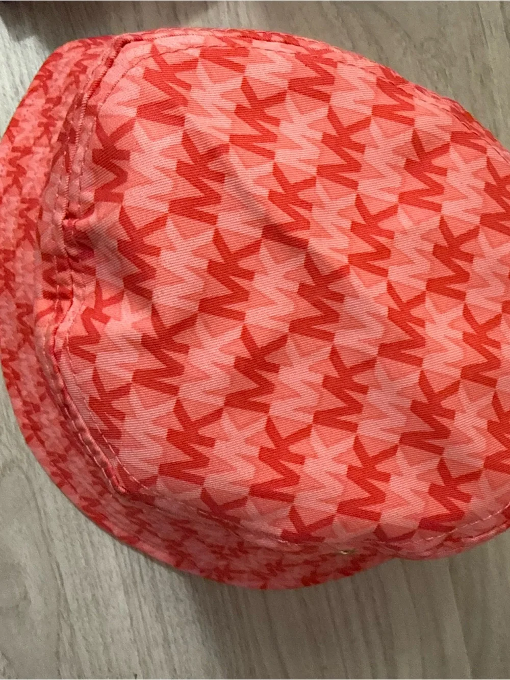 Michael Kors Kids Red MK Monogram Bucket Hat